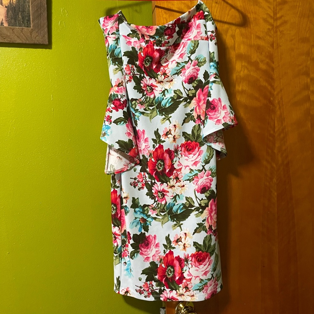 Floral off the shoulder dress